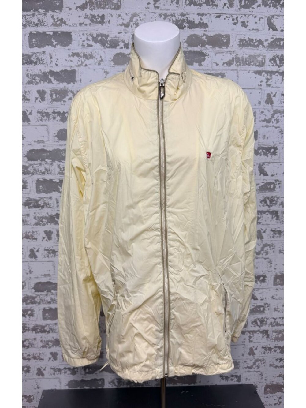 Quiksilver yellow Full-Zip Lightweight Windbreaker Jacket - Men's Size M